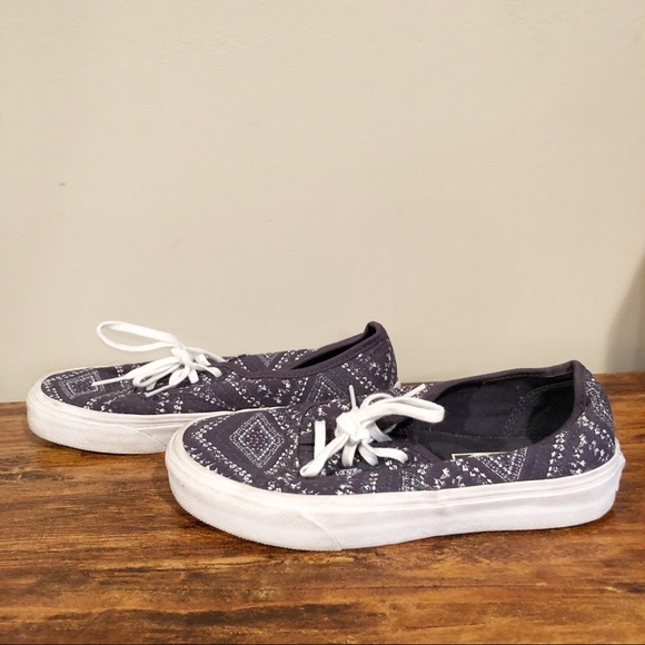 Vans Purple Diamond Design Authentic Vans - Picture 6 of 9